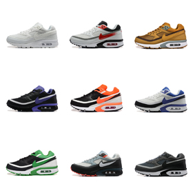 Nike Air Max BW White Violet Trend Fabric Leather Low-Top Running Shoes-2665