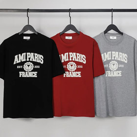 AMIPARIS Logo Printed Short Sleeve T-Shirt-2845